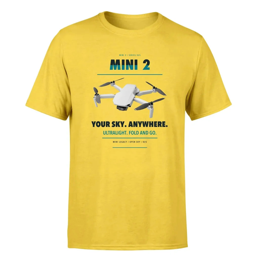 DJI Mini 2 design on yellow single side