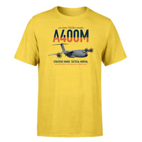 Thumbnail for Airbus A400M Atlas design on yellow t-shirt, single-side print