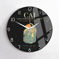 Thumbnail for Cairo International Airport CAI Wall-Clock No-Frame - Black