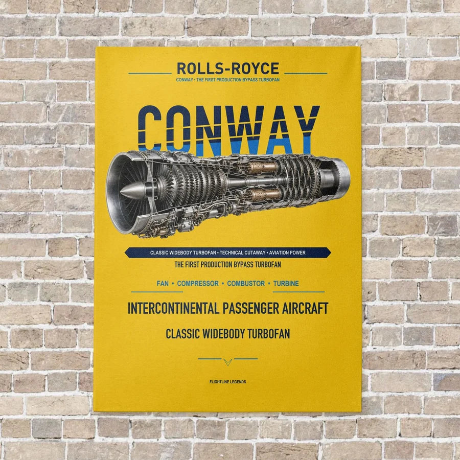 CONWAY vertical canvas print - no frame - yellow background