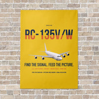 Thumbnail for RC-135V W Rivet Joint vertical canvas print - no frame - yellow background