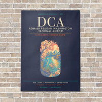 Thumbnail for Ronald Reagan Washington National Airport DCA - Canvas Framed - Navy Blue