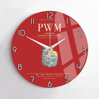 Thumbnail for Portland International Jetport PWM Wall-Clock No-Frame - Red