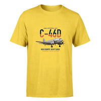 Thumbnail for C-46D Commando design on yellow double-side t-shirt, single-side print