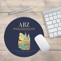 Thumbnail for Aberdeen International Airport ABZ Mouse-Pad Round - Navy Blue