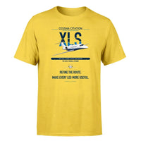 Thumbnail for Cessna Citation XLS design on yellow double-side t-shirt, single-side print