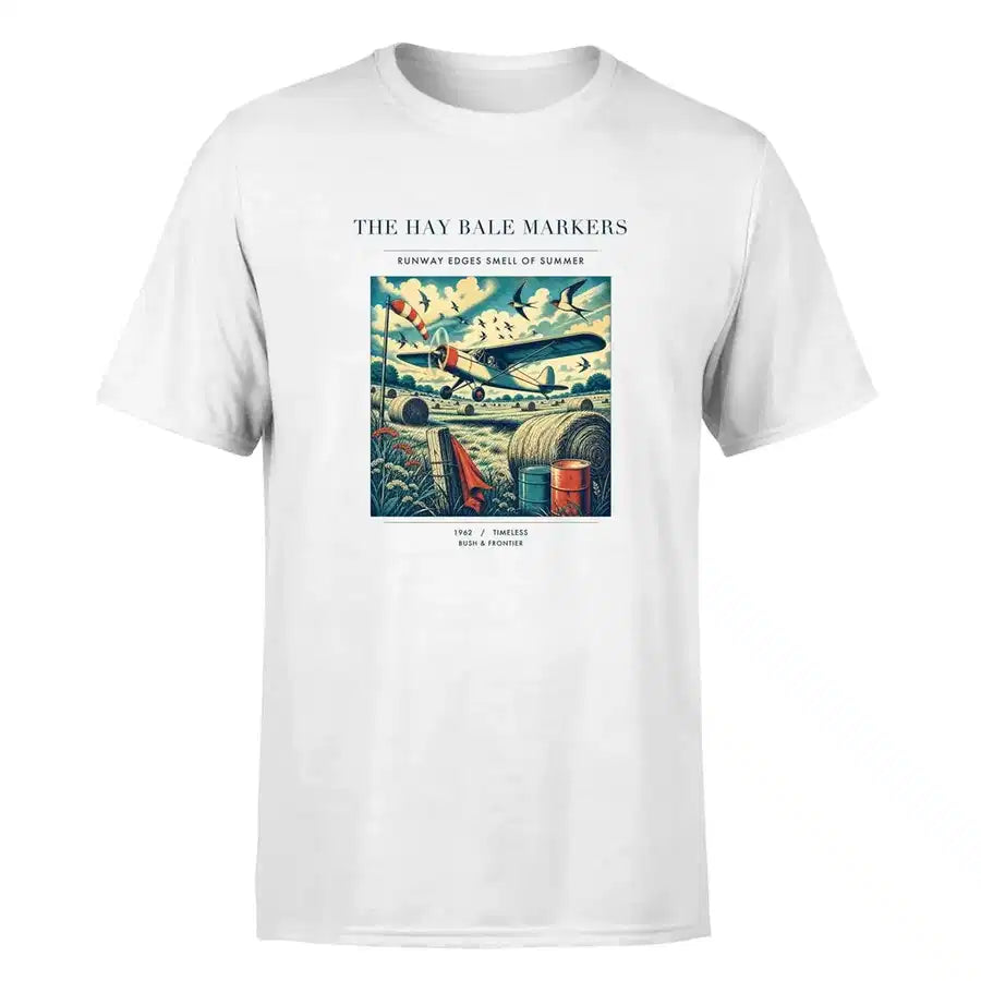 VINTAGE G4387 - The Hay Bale Markers - Premium T-Shirt design on white premium t shirt