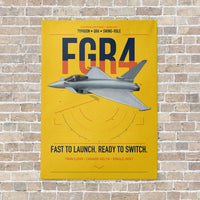Thumbnail for Eurofighter Typhoon FGR4 vertical canvas print - no frame - yellow background