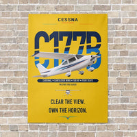 Thumbnail for Cessna 177B Cardinal vertical canvas print - no frame - yellow background