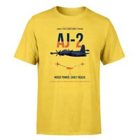 Thumbnail for AJ-2 Savage Tanker design on yellow double-side t-shirt, single-side print
