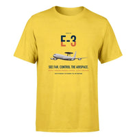 Thumbnail for E-3 Sentry AWACS design on yellow double-side t-shirt, single-side print