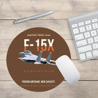 Thumbnail for F-15X Advanced Eagle Proposal Proven Airframe New Capacity design on brown round mouse pad