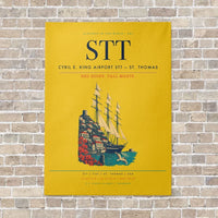 Thumbnail for Cyril E. King Airport STT — St. Thomas vertical canvas print - no frame - yellow background
