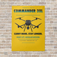 Thumbnail for Draganfly Commander 3XL vertical canvas print - no frame - yellow background
