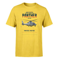 Thumbnail for Airbus Helicopters AS565 MBe Panther design on yellow t-shirt, single-side print