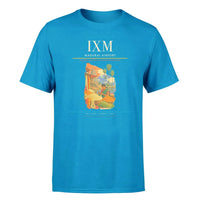 Thumbnail for Madurai Airport (IXM) T-Shirt single-side front print in Turquoise | madurai-airport-ixm-double-side-t-shirt