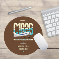 Thumbnail for Cessna A188B AgTruck design on brown round mouse pad