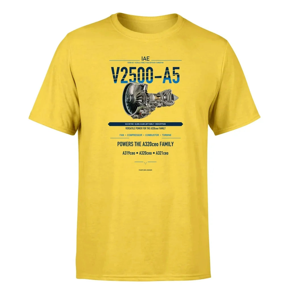 V2500-A5 design on yellow single side