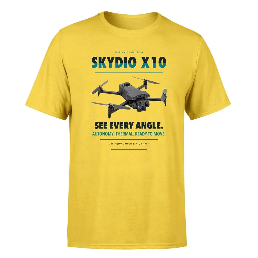 Skydio X10 design on yellow single side