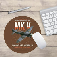 Thumbnail for Hawker Tempest Mk V design on brown round mouse pad