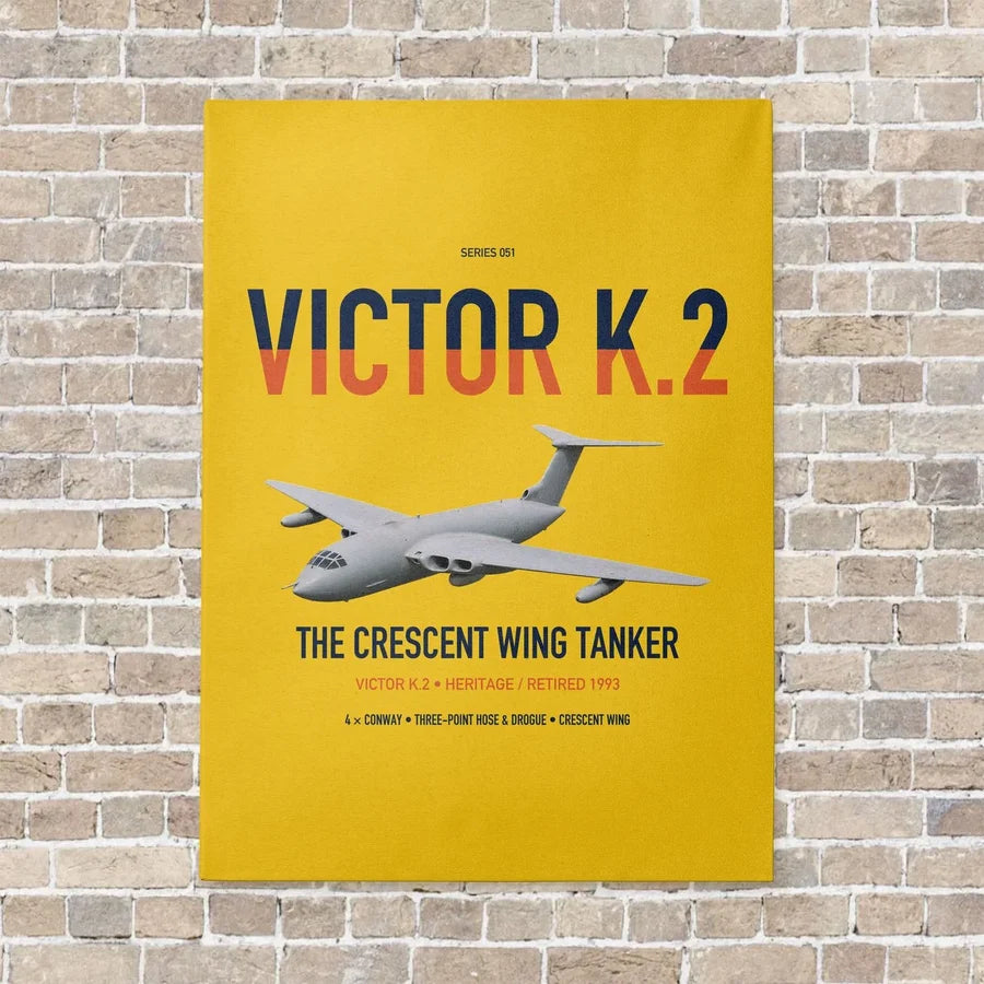 Handley Page Victor K.2 vertical canvas print - no frame - yellow background