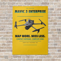 Thumbnail for DJI Mavic 3 Enterprise vertical canvas print - no frame - yellow background