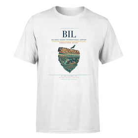 Single-Side Printing — Billings Logan International Airport (BIL) Double-Side T-Shirt