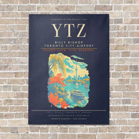 Thumbnail for Billy Bishop Toronto City Airport YTZ - Canvas Framed - Navy Blue