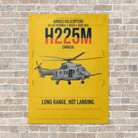 Thumbnail for Airbus Helicopters H225M Caracal vertical canvas print - no frame - yellow background