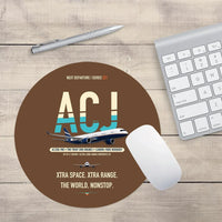 Thumbnail for Airbus ACJ350 / exact ACJ350-900 design on brown round mouse pad