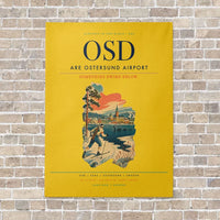 Thumbnail for Are Ostersund Airport OSD vertical canvas print - no frame - yellow background
