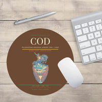 Thumbnail for Yellowstone Regional Airport (COD) design on brown round mouse pad