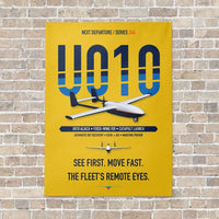 Thumbnail for Airbus U010 Aliaca Fixed-wing vertical canvas print - no frame - yellow background