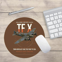 Thumbnail for Bristol Beaufighter TF X design on brown round mouse pad