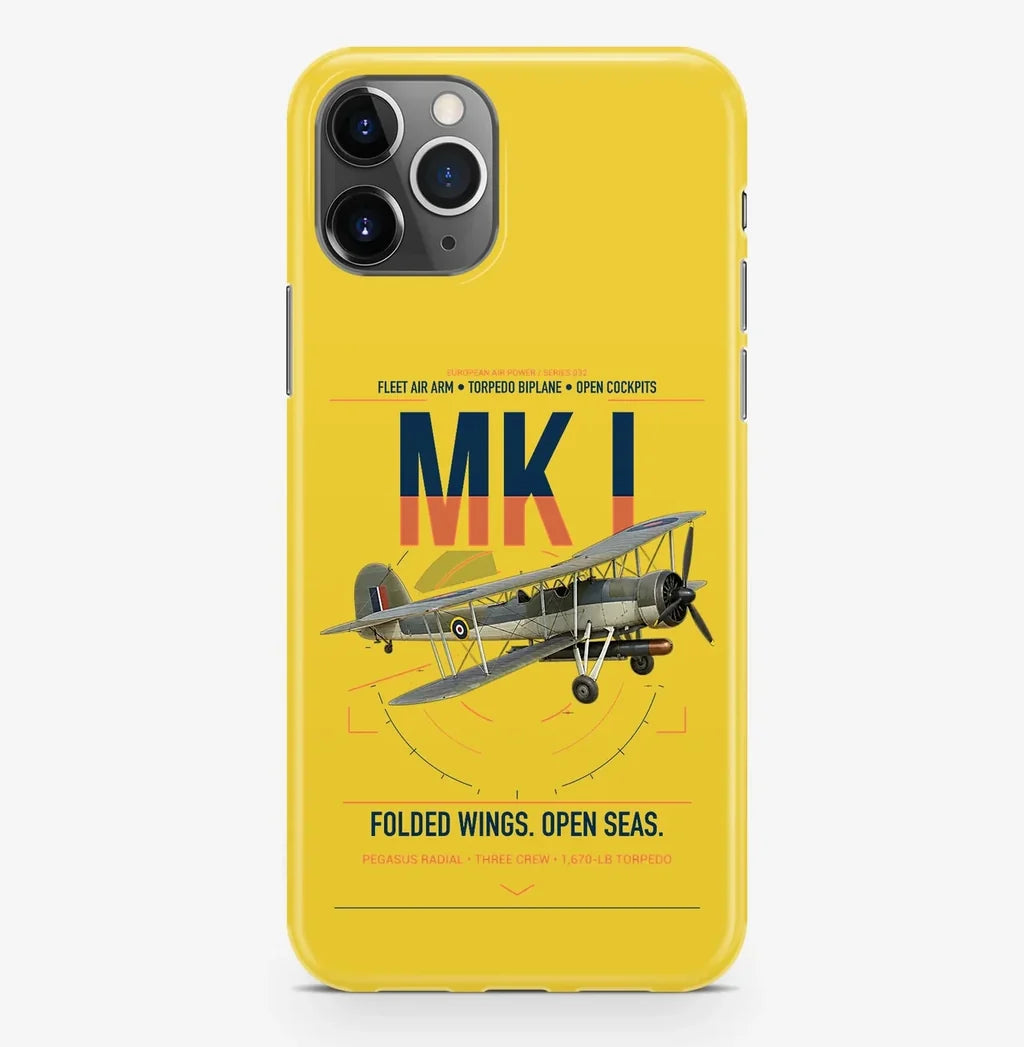 Fairey Swordfish Mk I design on yellow magsafe iphone case, for iPhone Pro Max