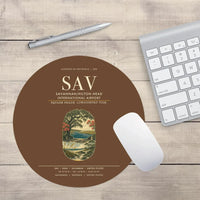 Thumbnail for Savannah-Hilton Head International Airport (SAV) design on brown round mouse pad