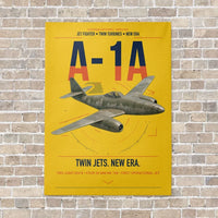 Thumbnail for Messerschmitt Me 262A-1a vertical canvas print - no frame - yellow background