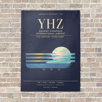 Thumbnail for Halifax Stanfield International Airport YHZ - Canvas Framed - Navy Blue