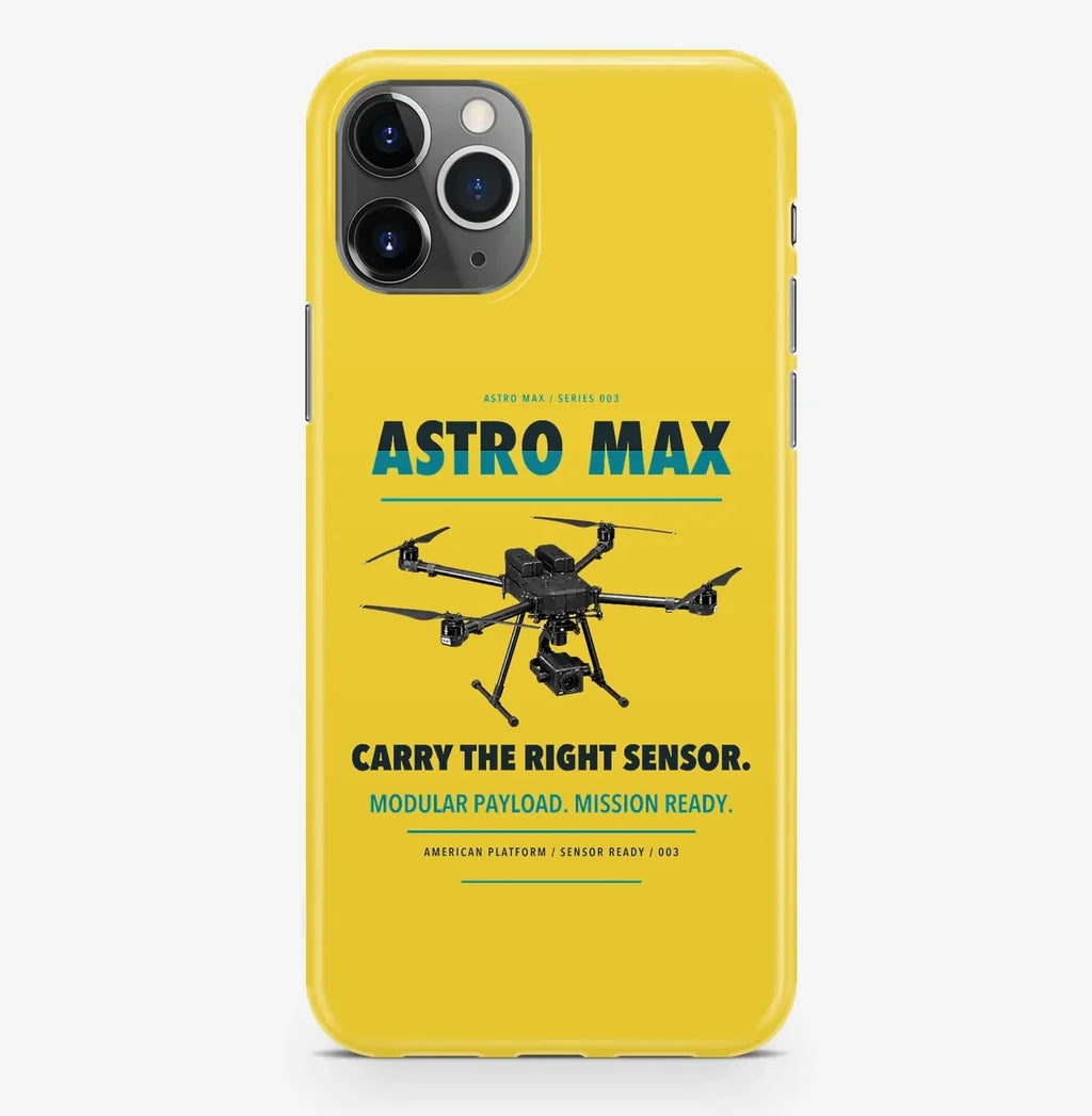 Freefly Astro Max Case ProMax design on yellow iphone case promax
