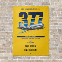Thumbnail for Boeing 377 Stratocruiser vertical canvas print - no frame - yellow background