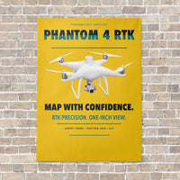 Thumbnail for DJI Phantom 4 RTK vertical canvas print - no frame - yellow background
