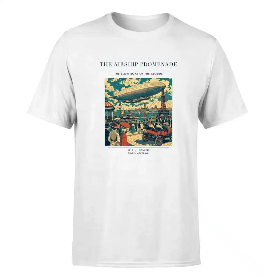 VINTAGE G4012 - The Airship Promenade - Premium T-Shirt design on white premium t shirt