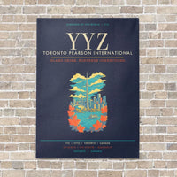 Thumbnail for Toronto Pearson International Airport YYZ - Canvas Framed - Navy Blue