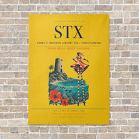 Thumbnail for Henry E. Rohlsen Airport STX — Christiansted vertical canvas print - no frame - yellow background