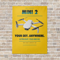 Thumbnail for DJI Mini 2 vertical canvas print - no frame - yellow background