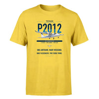 Thumbnail for Tecnam P2012 Traveller design on yellow t-shirt, single-side print