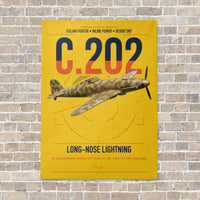 Thumbnail for Macchi C.202 Folgore vertical canvas print - no frame - yellow background