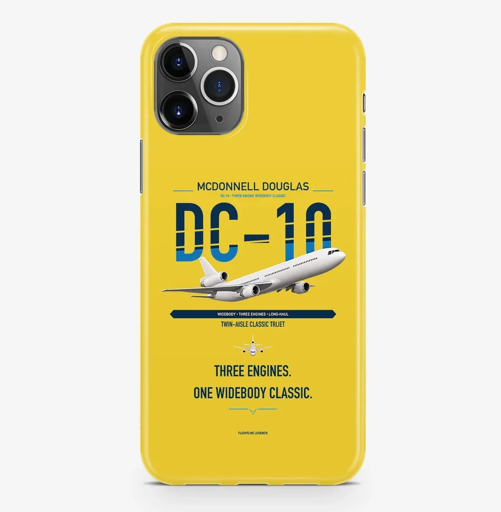 McDonnell Douglas DC-10 design on yellow magsafe iphone case, for iPhone Pro Max