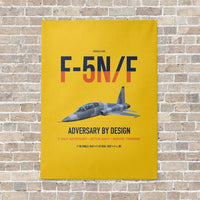 Thumbnail for F-5N F Adversary vertical canvas print - no frame - yellow background