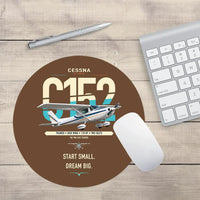 Thumbnail for Cessna 152 design on brown round mouse pad